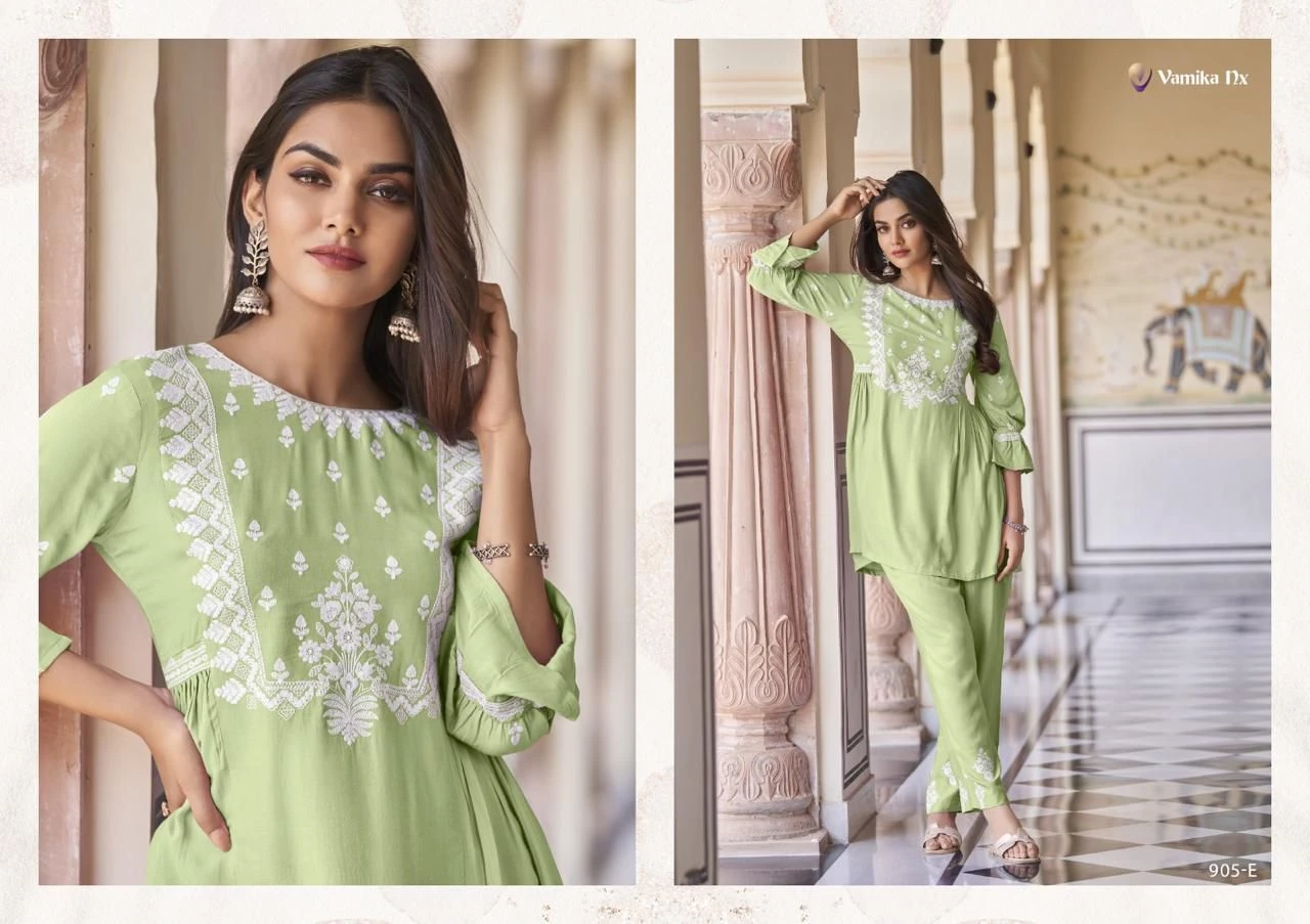 Vamika Nx Vintage Super Hit Heavy Rayon Wholesale Kurti with Pant Catalog — Wholesale, MPA wholesale from Surat - Gallery Image 5